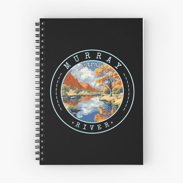 Item preview, Murray River in Australia, Australia Retro Travel Art Circle Badge designed and sold by MaateoDesign.