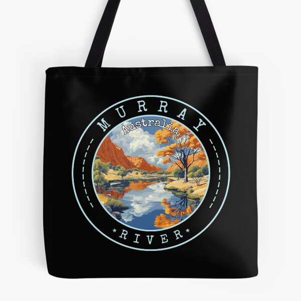 Item preview, Murray River in Australia, Australia Retro Travel Art Circle Badge designed and sold by MaateoDesign.
