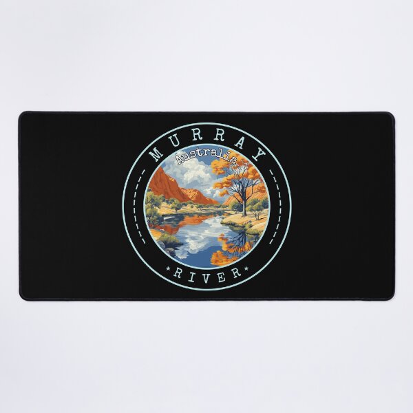 Item preview, Murray River in Australia, Australia Retro Travel Art Circle Badge designed and sold by MaateoDesign.