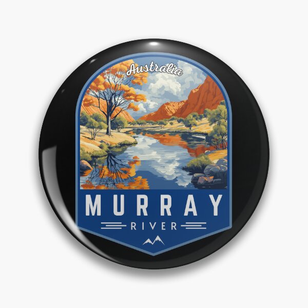 Item preview, Murray River in Australia Vintage Art Travel Landscape designed and sold by MaateoDesign.