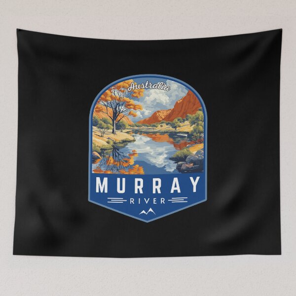 Item preview, Murray River in Australia Vintage Art Travel Landscape designed and sold by MaateoDesign.