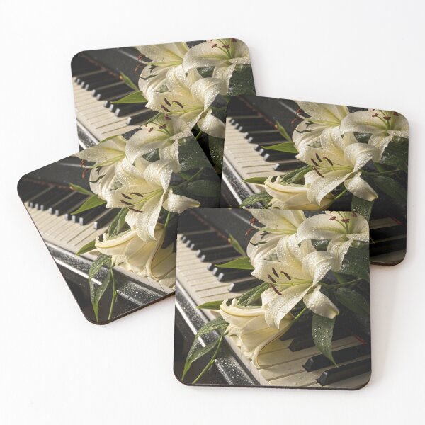 Item preview, Classic Piano Close-Up with Lilies designed and sold by ArtiQreate.
