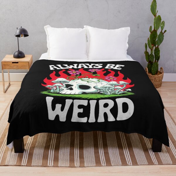 Item preview, Always Be Weird Psychedelic Skull and Mushroom Weirdcore Aesthetic Art designed and sold by ViktoonShirts.