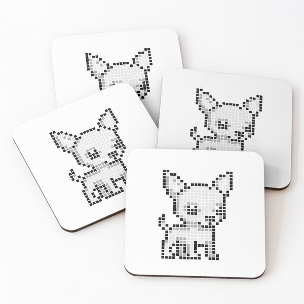 Item preview, Chihuahua pixelado (blanco) designed and sold by Brain Fart Buffet.