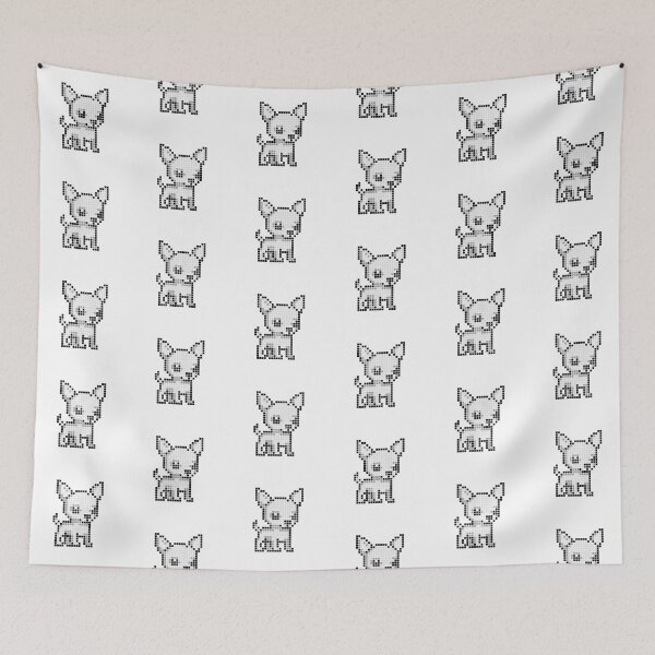 Item preview, Pixeled chihuahua (white) designed and sold by Brain Fart Buffet.
