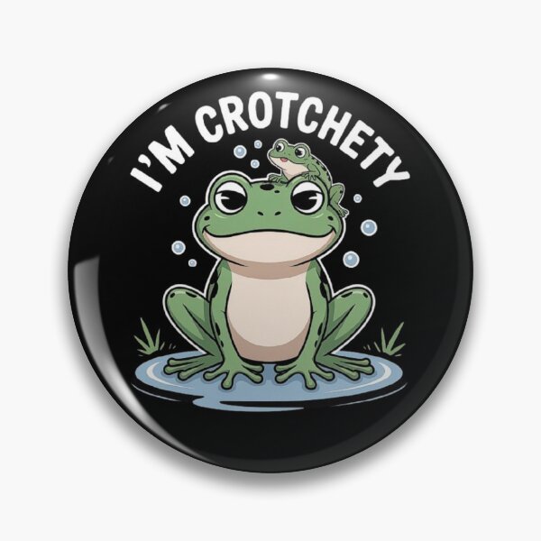 Item preview, Funny Frog Illustration with ‘I’m Crotchety’ Quote designed and sold by love3617.