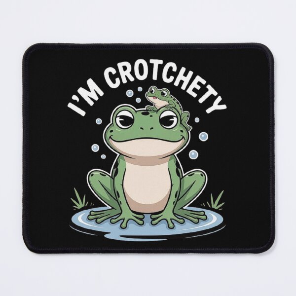 Item preview, Funny Frog Illustration with ‘I’m Crotchety’ Quote designed and sold by love3617.