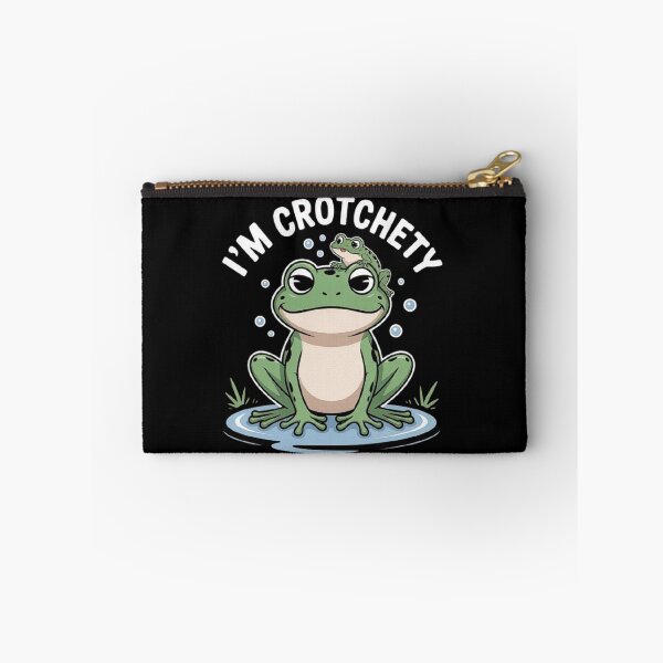 Item preview, Funny Frog Illustration with ‘I’m Crotchety’ Quote designed and sold by love3617.
