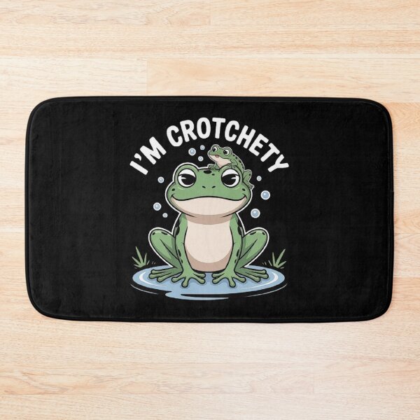 Item preview, Funny Frog Illustration with ‘I’m Crotchety’ Quote designed and sold by love3617.