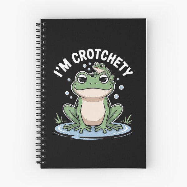 Item preview, Funny Frog Illustration with ‘I’m Crotchety’ Quote designed and sold by love3617.