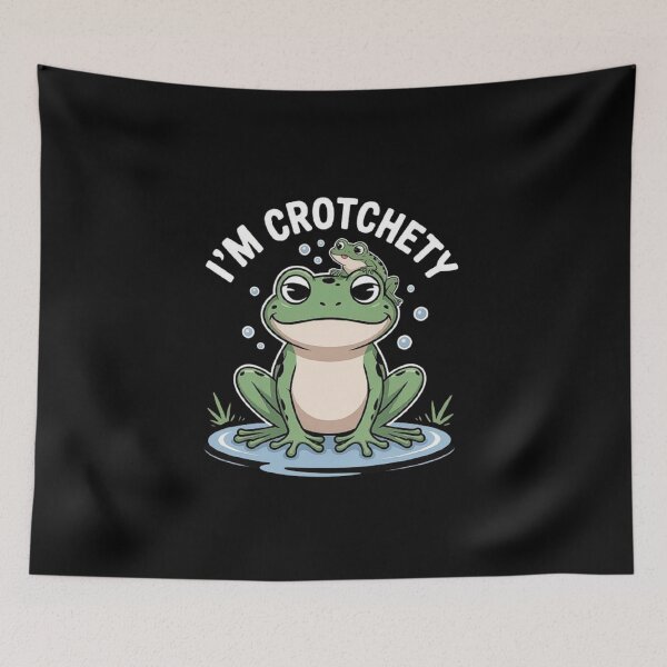 Item preview, Funny Frog Illustration with ‘I’m Crotchety’ Quote designed and sold by love3617.