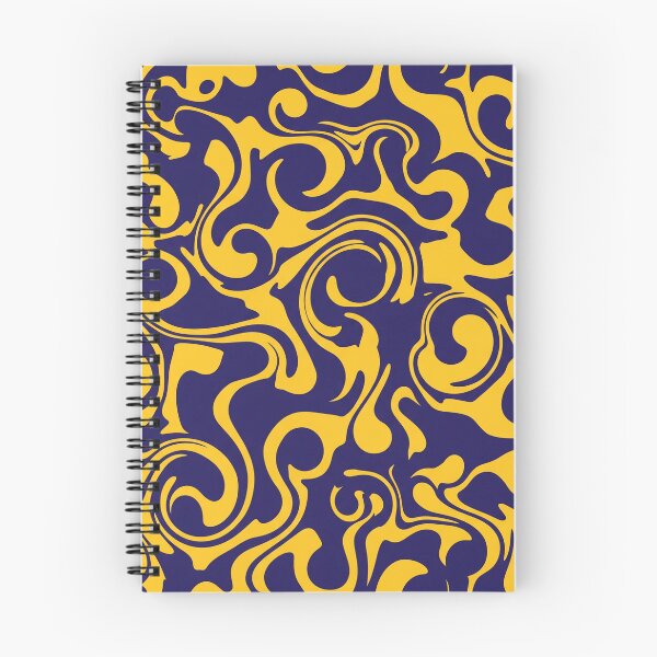 Item preview, Navy and Yellow Ornate Liquid Swirls designed and sold by Owcomm.