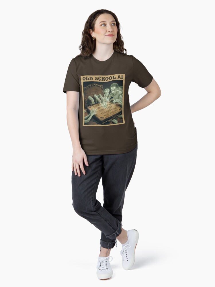 Thumbnail 4 of 7, Essential T-Shirt, Old School AI designed and sold by Dizgraceland.