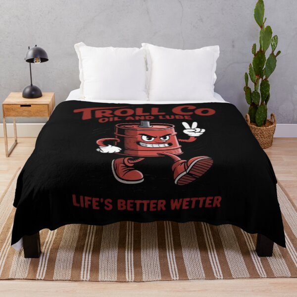 Item preview, Vintage Cartoon Oil Barrel – Red Distressed TROLL CO Style Design with Bold Mechanic Humor designed and sold by ARTReMi.