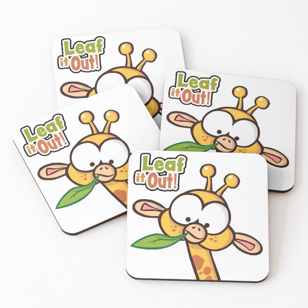 Item preview, Cute Cartoon Giraffe Eating Leaf – Funny Animal Illustration designed and sold by Sore Creations.