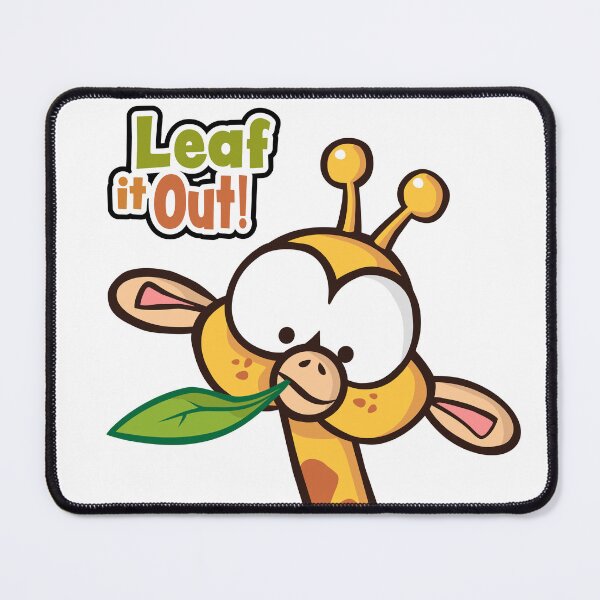 Item preview, Cute Cartoon Giraffe Eating Leaf – Funny Animal Illustration designed and sold by Sore Creations.