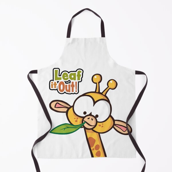 Item preview, Cute Cartoon Giraffe Eating Leaf – Funny Animal Illustration designed and sold by Sore Creations.