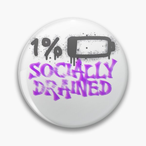 Item preview, Socially Drained – 1% Battery  designed and sold by VVisionary11.