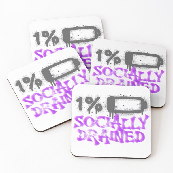 Item preview, Socially Drained – 1% Battery  designed and sold by VVisionary11.