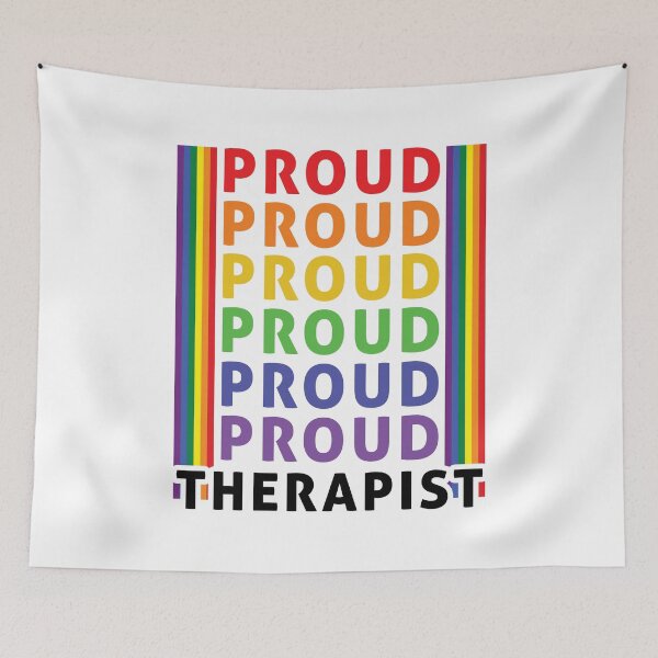 Item preview, Copy of Proud LGBTQ Therapist Rainbow Pride Design designed and sold by Dmetalx Art Apparel.
