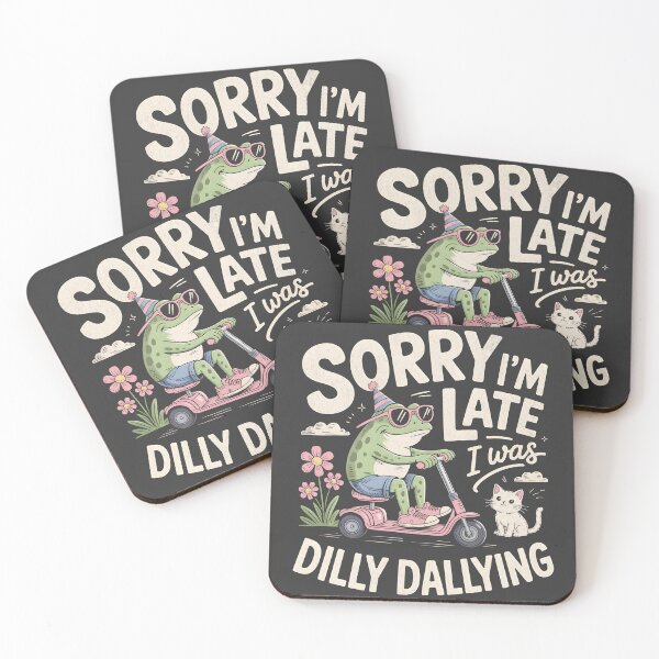 Item preview, Sorry I'm Late I Was Dilly Dallying - Funny Frog Cartoon designed and sold by BeansterNL.