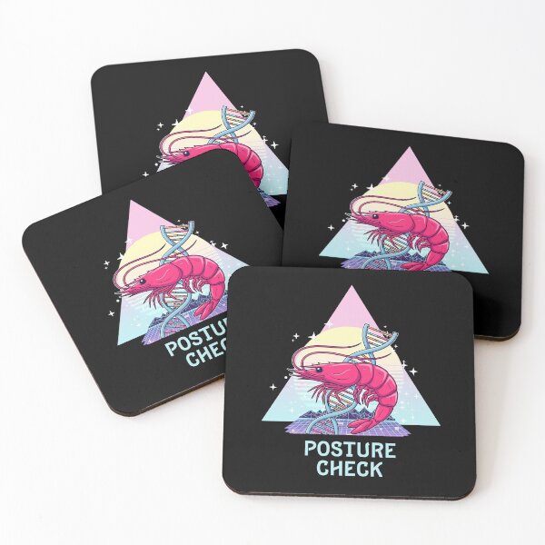 Item preview, Posture Check Vaporwave Shrimp Meme Nerd DNA designed and sold by The Nerd Gift Source.