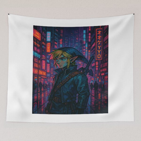 Item preview, Cyberpunk Link in Neon Tokyo Streets designed and sold by dessertcruzing.