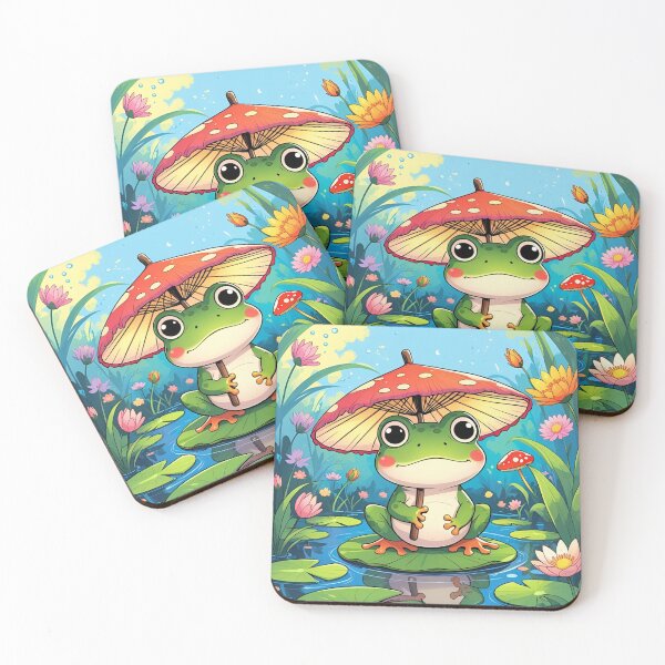 Item preview, Whimsi Frog - mushroom umbrella  designed and sold by Artystics Design.