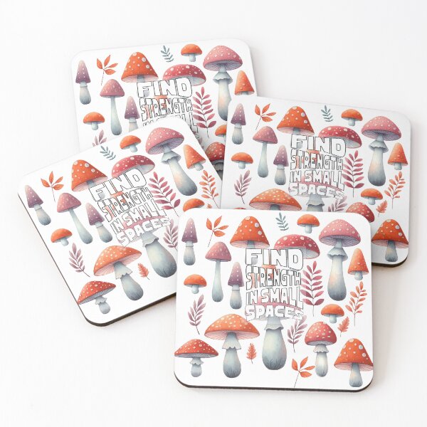 Item preview, Mushroom Quote - Find Strength in Small Space, Forest and Mushroom Lovers, Whisical designed and sold by BoastInArt.