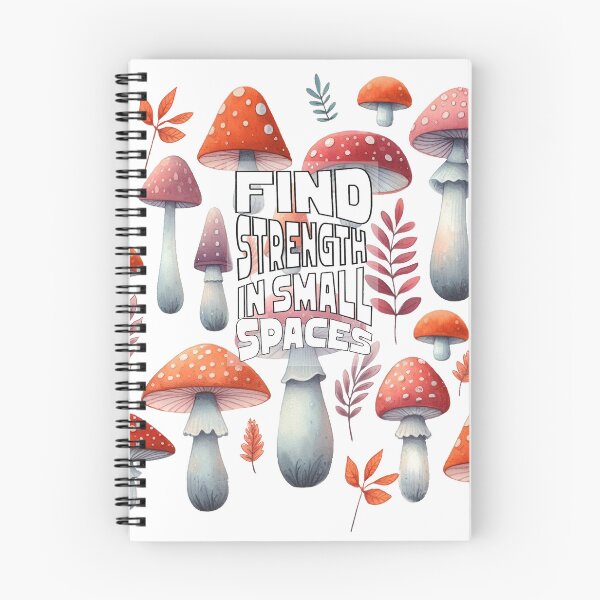 Item preview, Mushroom Quote - Find Strength in Small Space, Forest and Mushroom Lovers, Whisical designed and sold by BoastInArt.