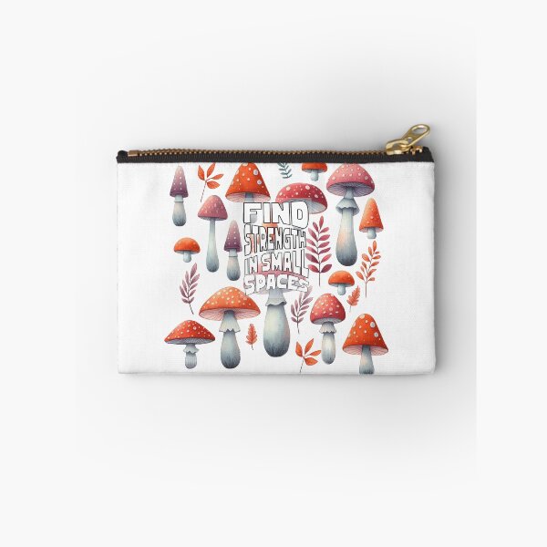 Item preview, Mushroom Quote - Find Strength in Small Space, Forest and Mushroom Lovers, Whisical designed and sold by BoastInArt.