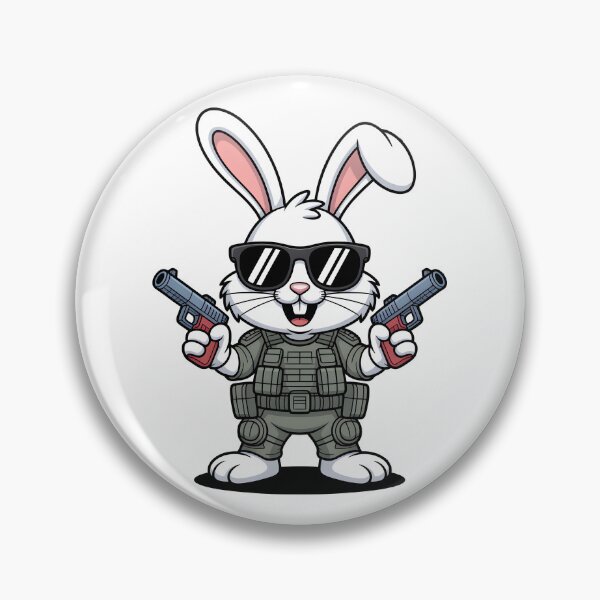 Item preview, Double Blaster Bunny – Cute Fluff, Serious Aim designed and sold by Fragy72.