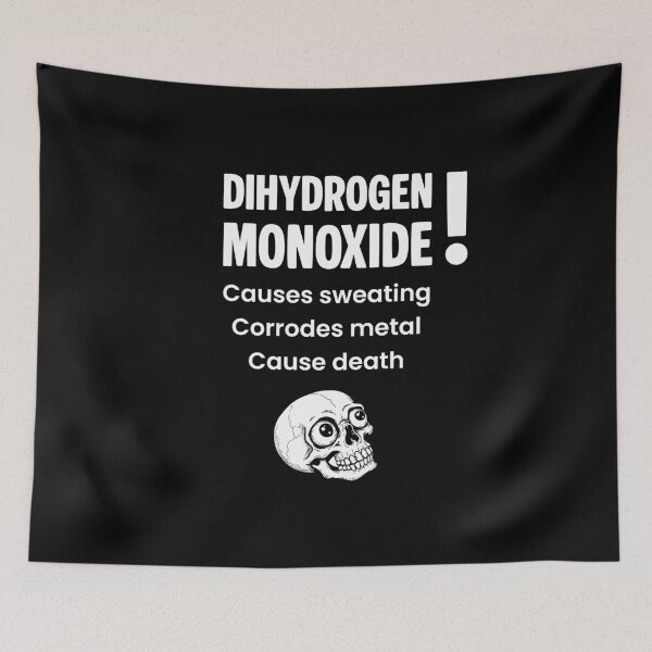 Item preview, Dihydrogen Monoxide – Causes Death, Corrodes Metal, Causes Sweating designed and sold by Balasan.