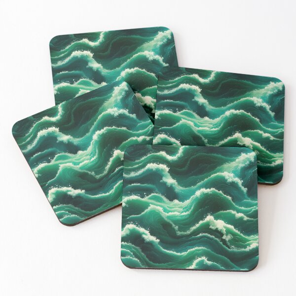 Item preview, Eco Water Wave Seamless Pattern 4K designed and sold by Julyvax.