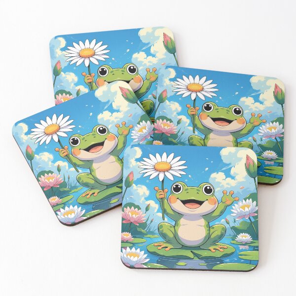 Item preview, Whimsi frog - daisy pond  designed and sold by Artystics Design.