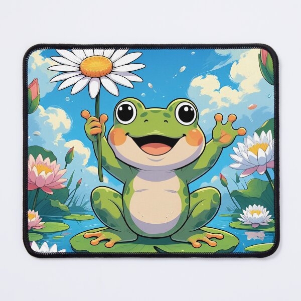 Item preview, Whimsi frog - daisy pond  designed and sold by Artystics Design.