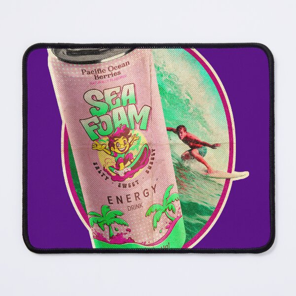 Item preview, Sea Foam Energy Drink – Retro Surfer Style Pop Art designed and sold by Spaabus.