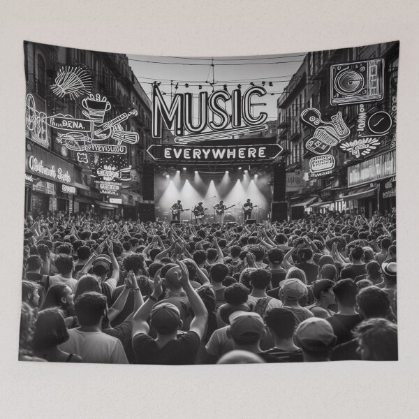 Item preview, Music Everywhere In A Live Performance AI Generated designed and sold by BrightrDayMusicArt.