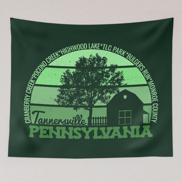 Item preview, Tannersville Pennsylvania Sunset Retro Vintage Local Pride Logo designed and sold by CRHPOD20.