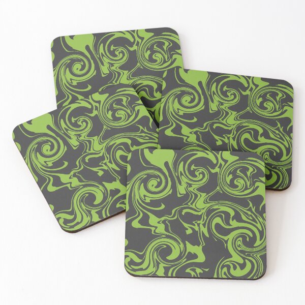 Item preview, Green and Dark Grey Swirls designed and sold by Owcomm.