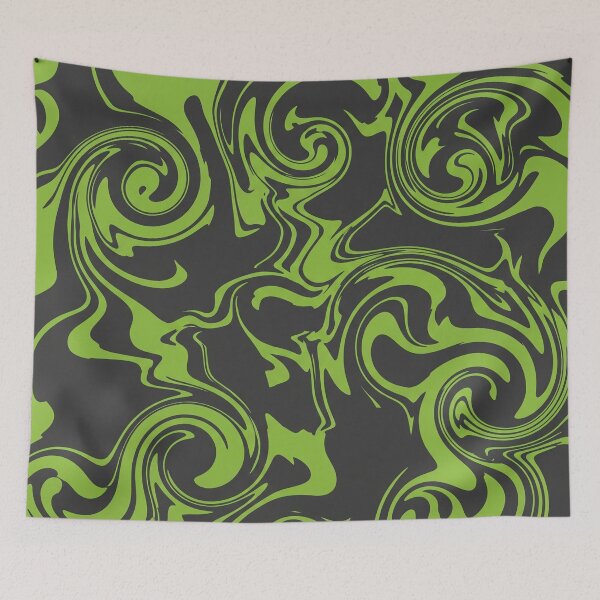 Item preview, Green and Dark Grey Swirls designed and sold by Owcomm.