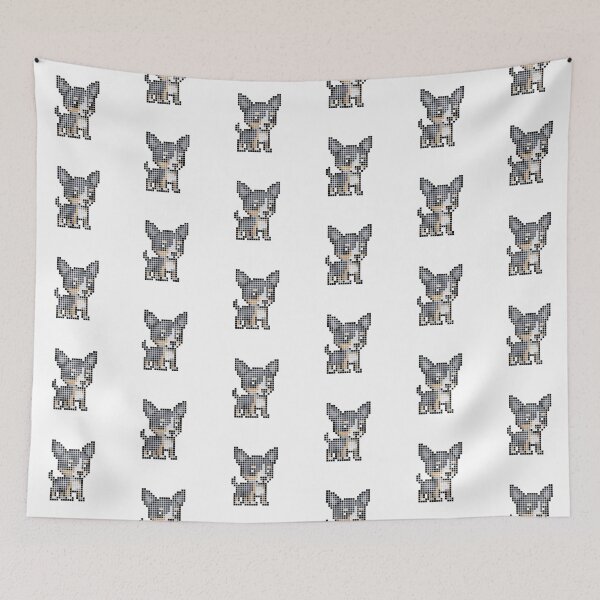 Item preview, Pixeled chihuahua (tri) designed and sold by Brain Fart Buffet.