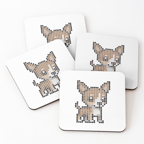 Item preview, Chihuahua pixelado (rojo y blanco) designed and sold by Brain Fart Buffet.