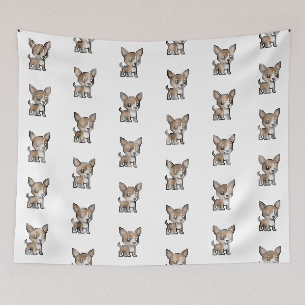 Item preview, Pixeled chihuahua (red white) designed and sold by Brain Fart Buffet.