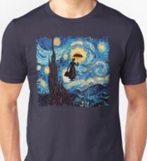 The Flying Lady with an Umbrella Oil Painting Unisex T-Shirt