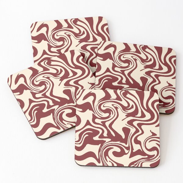 Item preview, Crimson and Cream Fluid Swirls designed and sold by Owcomm.