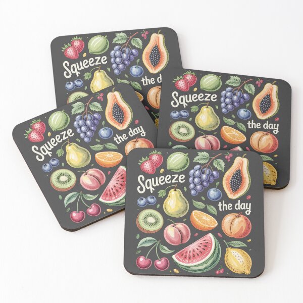 Item preview, Tropical Summer Fruits Grid Watercolor designed and sold by BeansterNL.