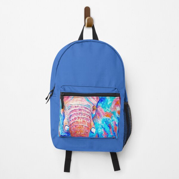 Item preview, A gorgeous painting of a pink and turquoise) elephant to bring joy and luck to your life. designed and sold by Tricia Saroya Designs.