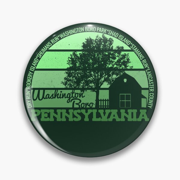 Item preview, Washington Boro Pennsylvania Sunset Retro Vintage Local Pride Logo designed and sold by CRHPOD20.