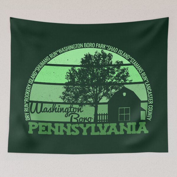 Item preview, Washington Boro Pennsylvania Sunset Retro Vintage Local Pride Logo designed and sold by CRHPOD20.